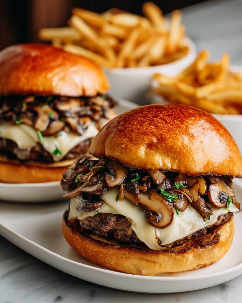 Mushroom Swiss Burger Recipe