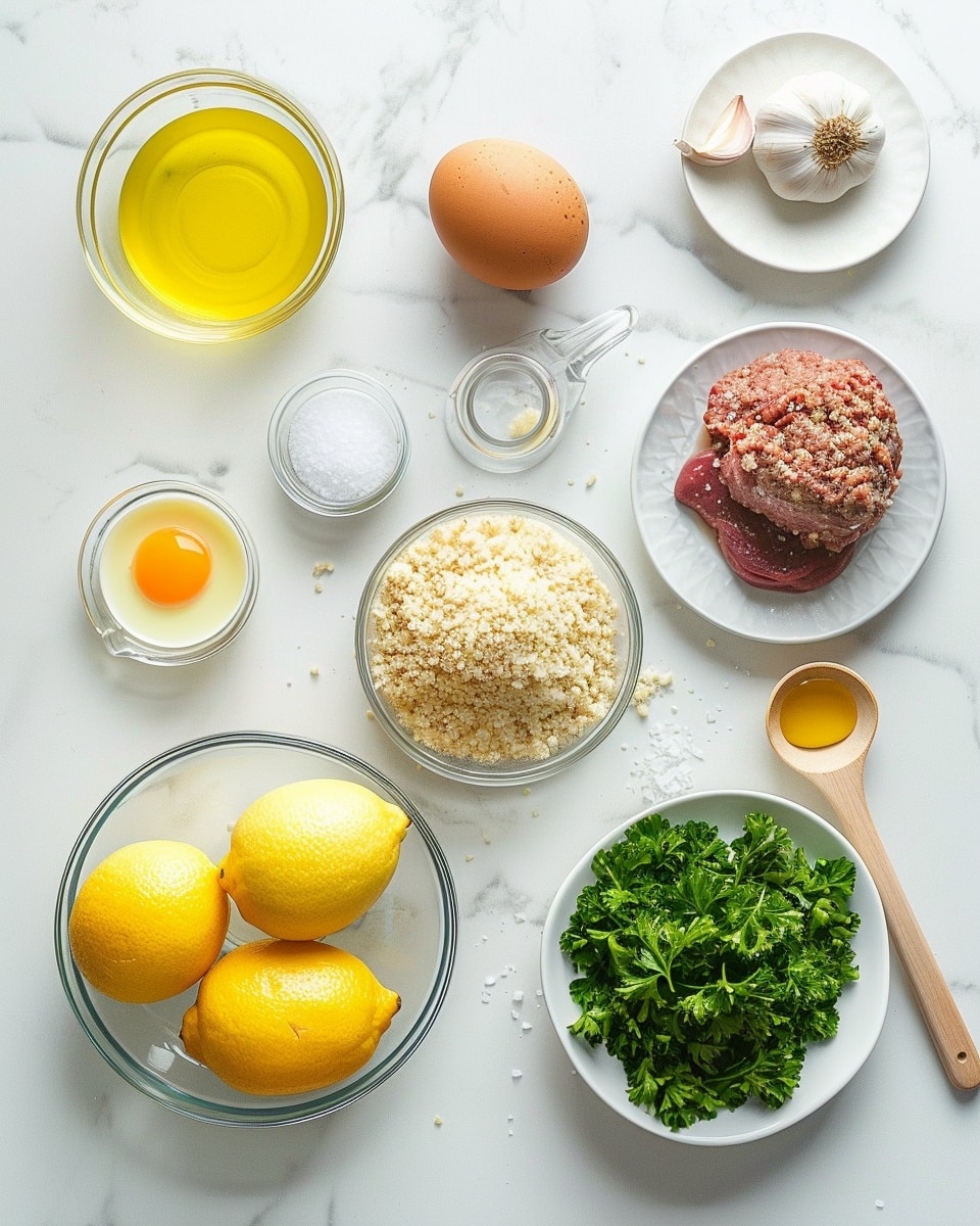 Single white plate with one golden-brown seared herb-speckled meatball resting in a pool of creamy garlic butter sauce, close-up angle revealing the moist, tender interior flecked with fresh parsley and cracked pepper, steam gently rising, white marble surface background, intimate plated serving photo taken with an iphone --ar 4:5 --v 7