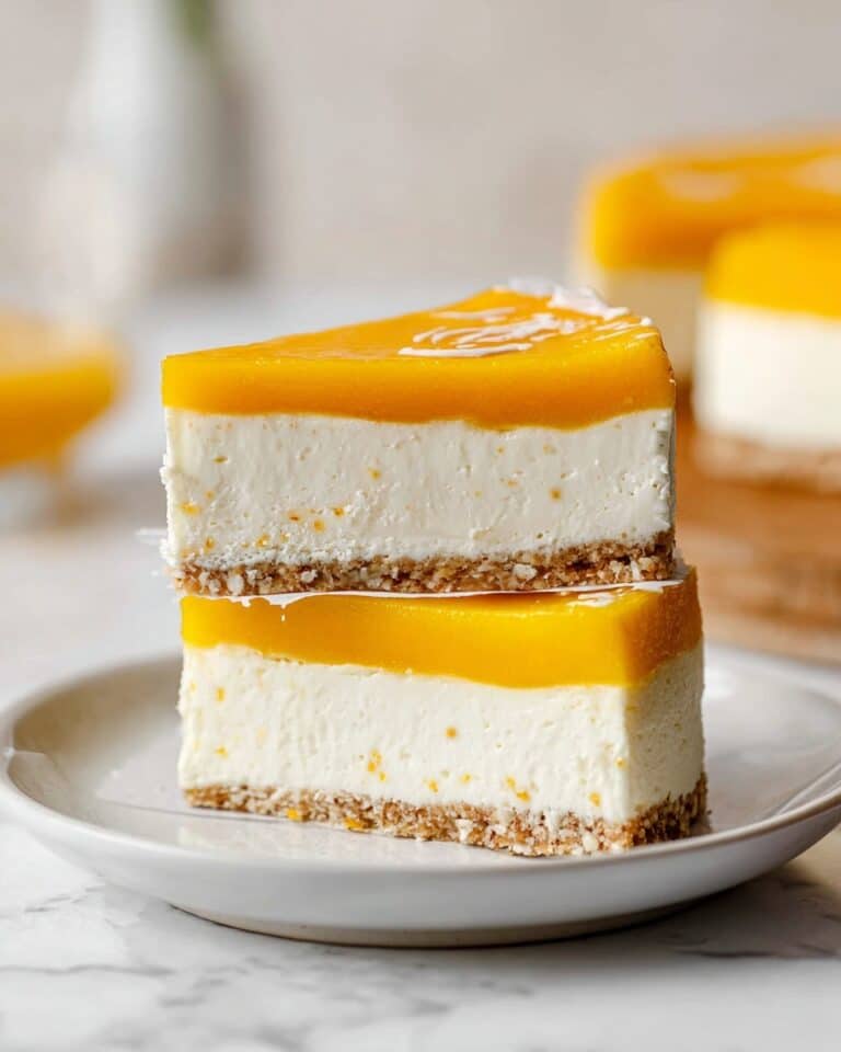 No-Bake Mango Cheesecake Bars (Vegan & Gluten-Free) Recipe
