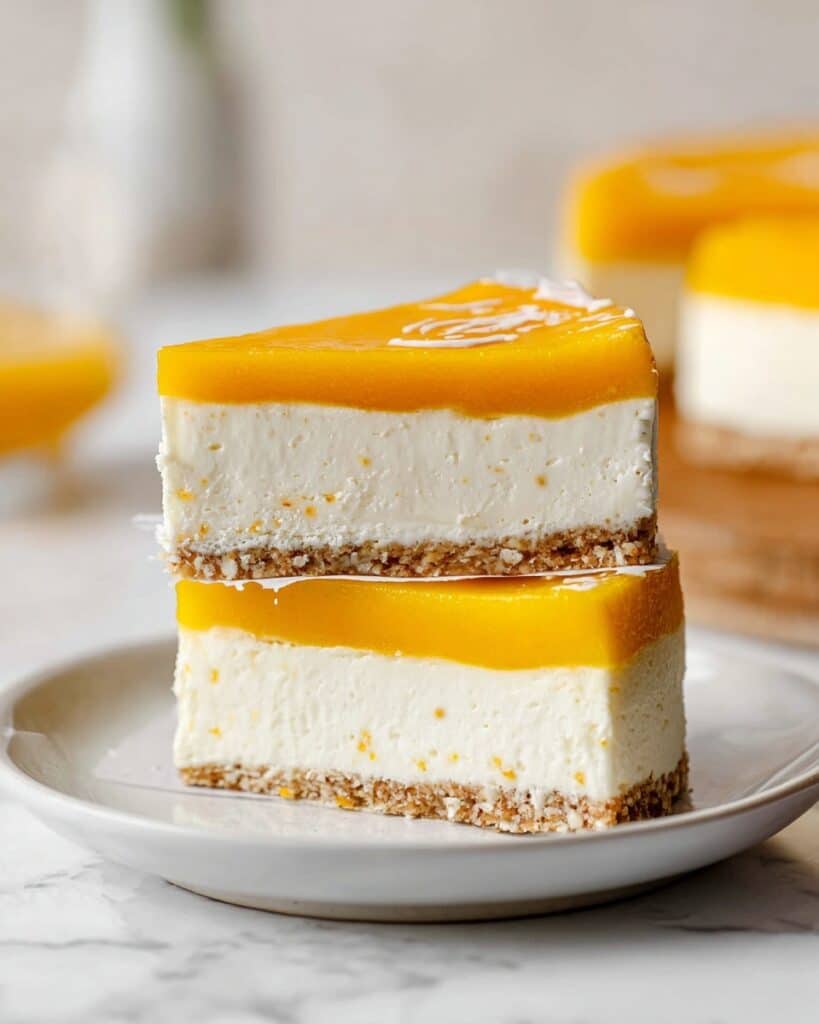 No-Bake Mango Cheesecake Bars (Vegan & Gluten-Free) Recipe
