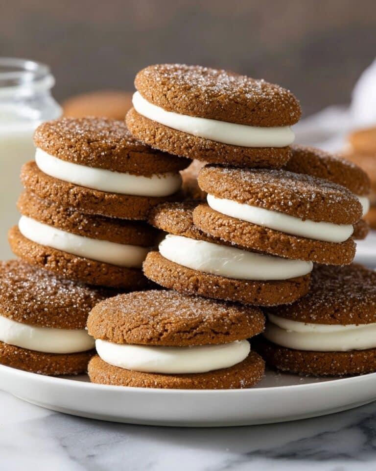 Ginger Molasses Cookies with Marshmallow Frosting Recipe