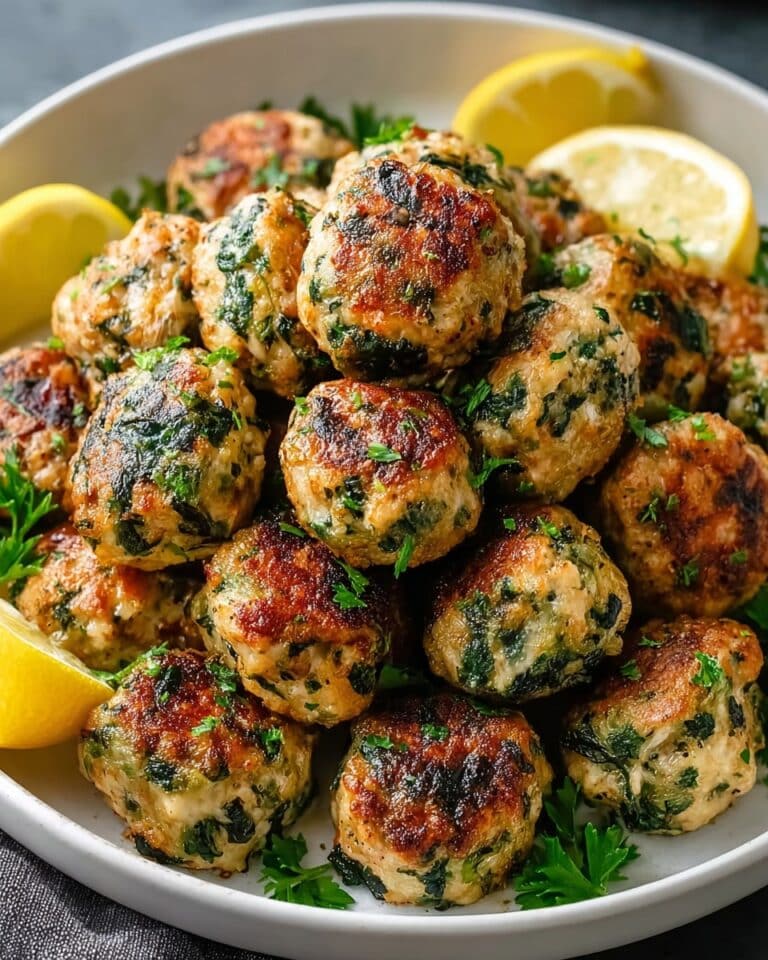 Low Carb Spinach Chicken Meatballs Recipe