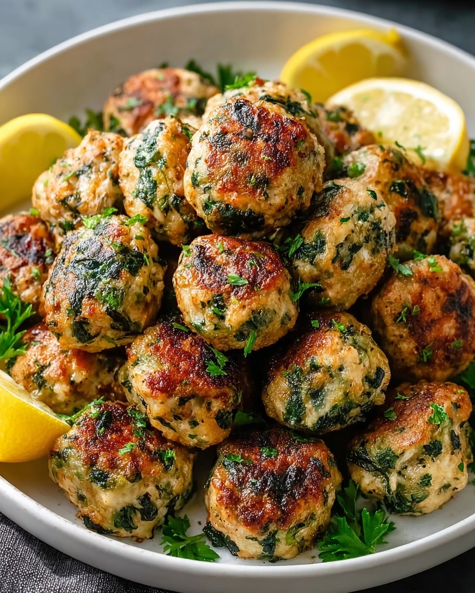 Low Carb Spinach Chicken Meatballs Recipe
