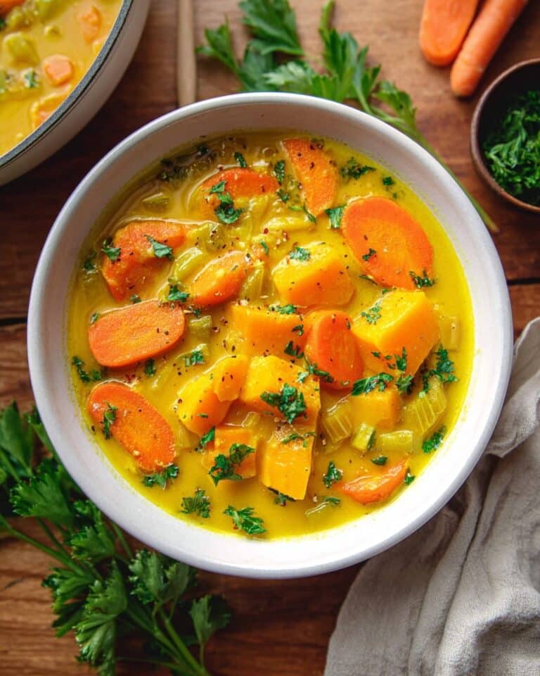 Golden Vegan Butternut Squash and Quinoa Soup Recipe