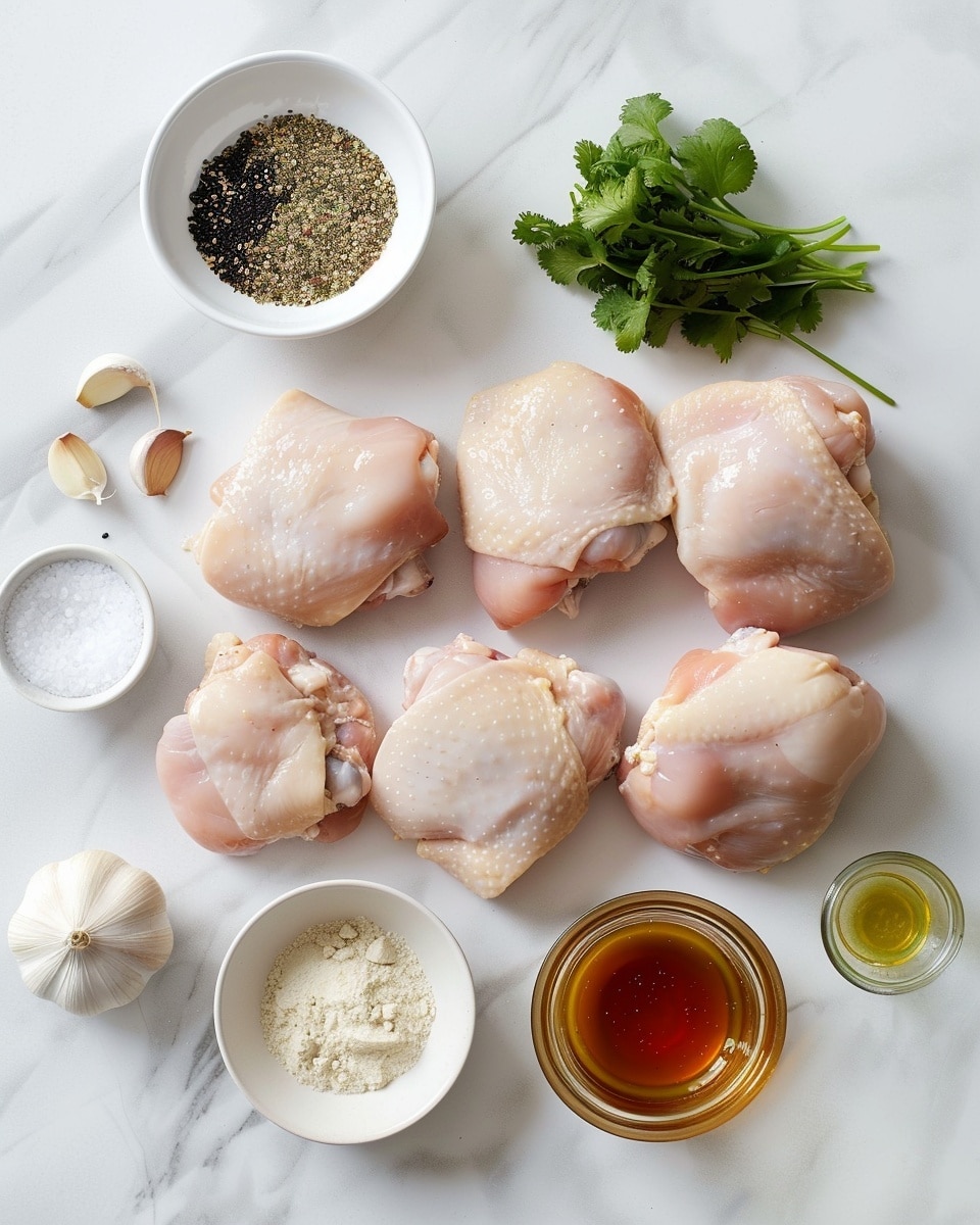 Single white plate with a generous portion of glazed grilled chicken thigh topped with sesame seeds and chopped fresh parsley, showcasing a juicy, tender interior with charred edges, accompanied by a small side of mixed fresh greens, close-up angled shot emphasizing the rich, sticky sauce texture and glistening chicken surface, placed on white marble background with natural lighting, styled like a food blog serving photo taken with an iphone --ar 4:5 --v 7