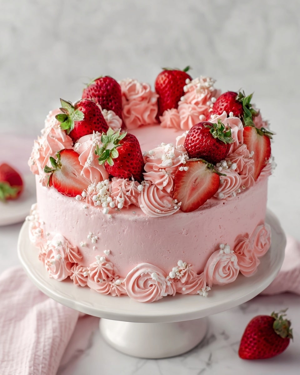 Gluten-Free Strawberry Cake with Dairy-Free Buttercream Recipe