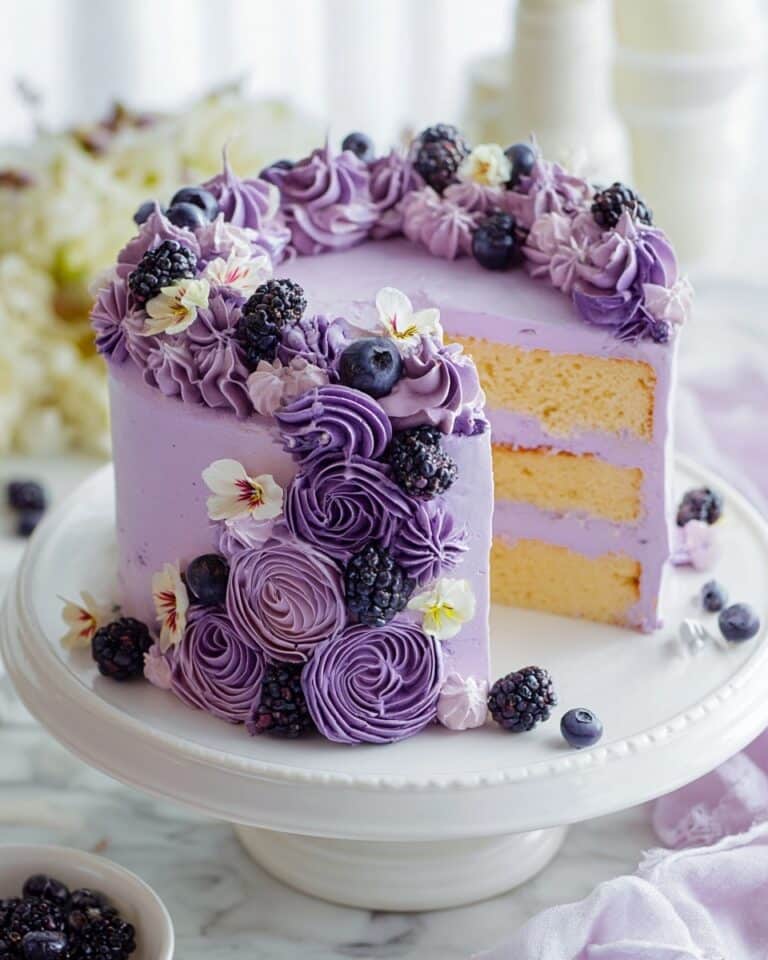 Lavender Cake with Lavender Buttercream Frosting Recipe