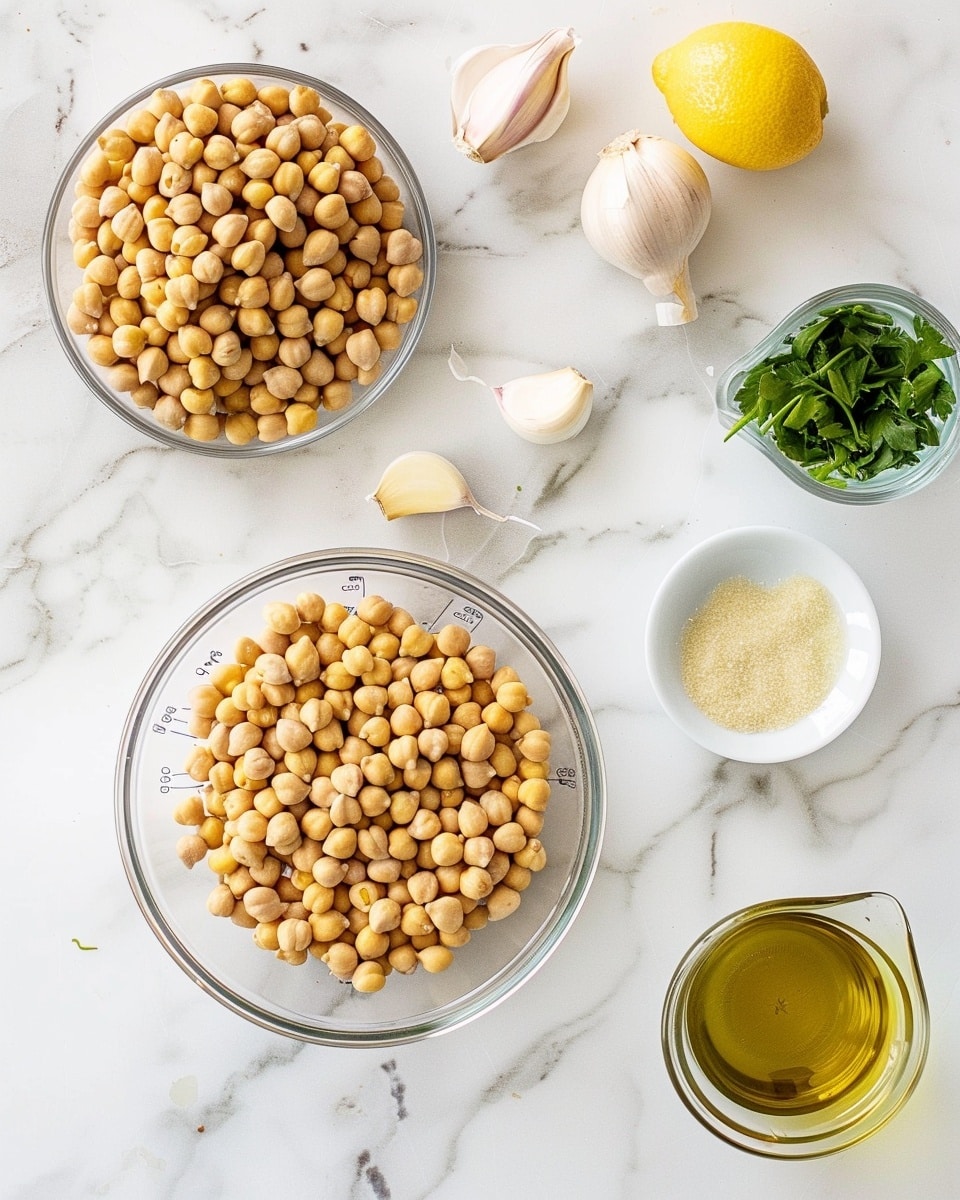 Single white bowl featuring a close-up view of a single serving of rich chickpea stew, showing plump chickpeas immersed in a golden, herb-speckled broth with visible flecks of black pepper and dried herbs, steam gently rising to highlight warmth and tenderness, the depth of the warm sauce coating each chickpea, carefully plated on a white marble surface under natural lighting, styled as an inviting, intimate portion ready to eat, photo taken with an iphone --ar 4:5 --v 7