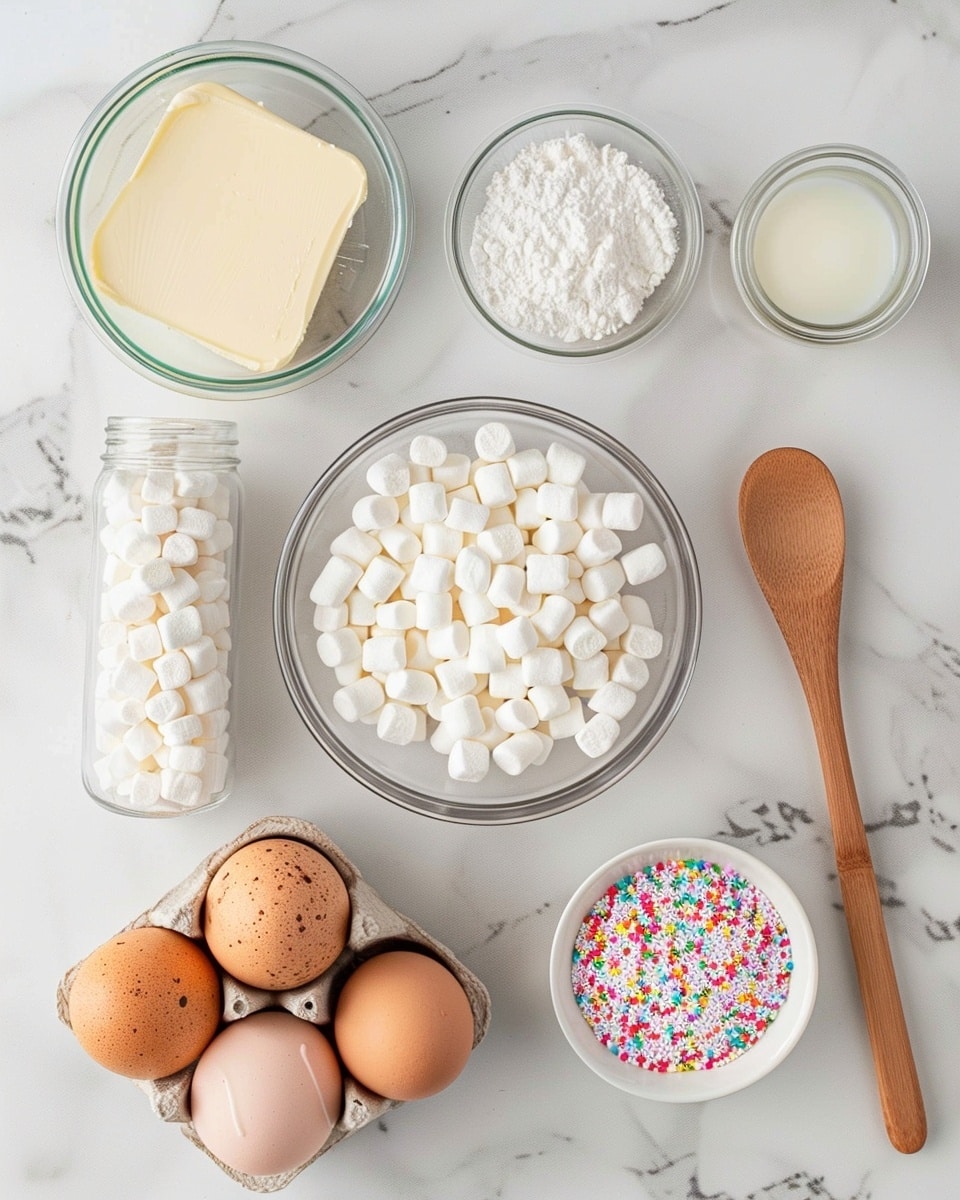 Single white plate featuring a close-up of one handcrafted pink and white puffed rice candy on a wooden skewer, showcasing its textured, airy clusters with delicate contrast between the soft pink coating and white puffed rice pieces, elegantly poised on a clean white marble surface under natural light, styled for an intimate, food blog-style presentation ready to eat, photo taken with an iphone --ar 4:5 --v 7
