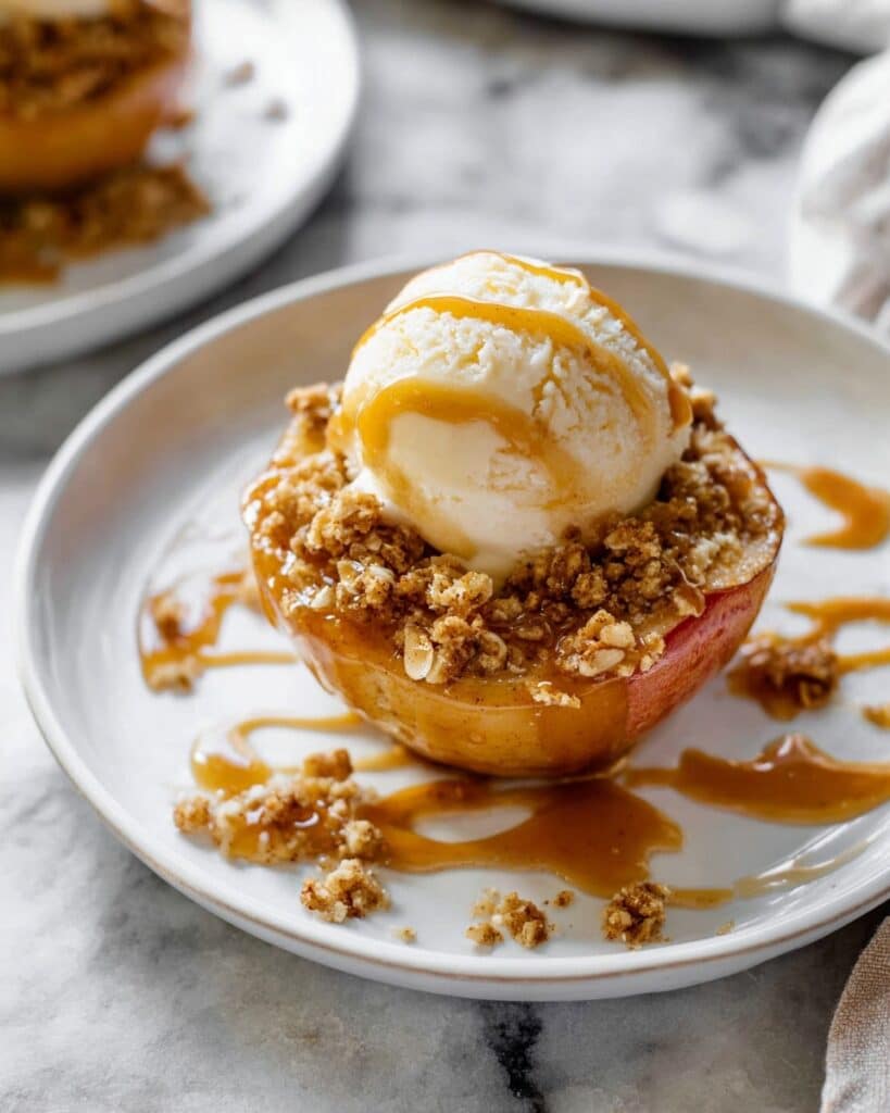 Baked Peaches with Oat Crumble Recipe