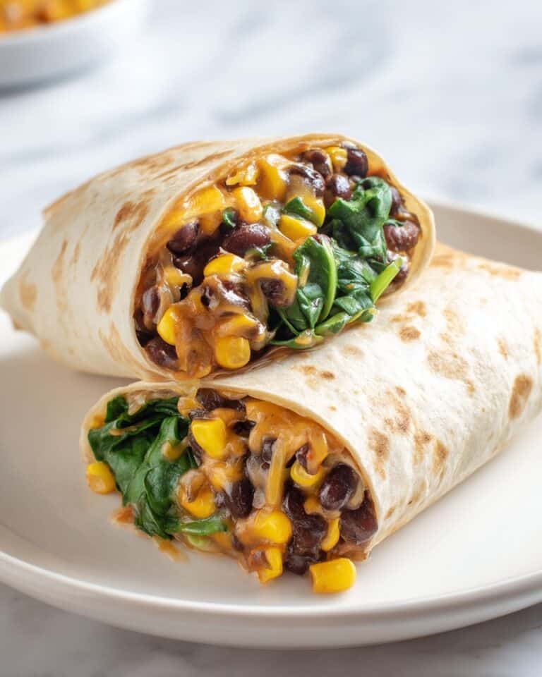 15 Minute Black Bean and Spinach Burritos Recipe