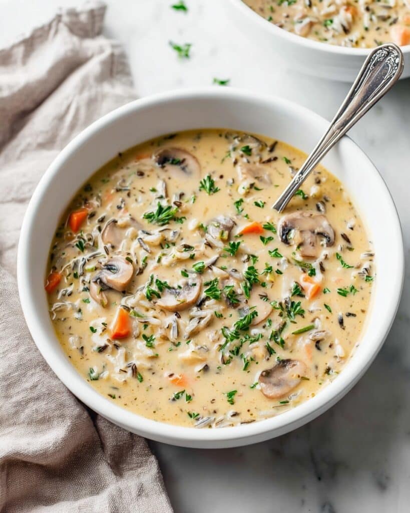 Vegan Mushroom Soup with Wild Rice Recipe