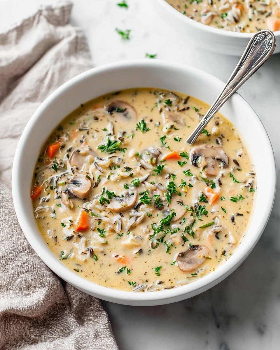 Vegan Mushroom Soup with Wild Rice Recipe