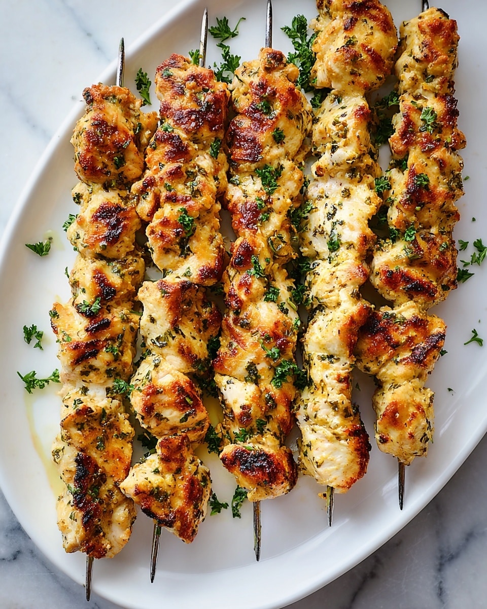Garlic Parmesan Chicken Kebabs Recipe