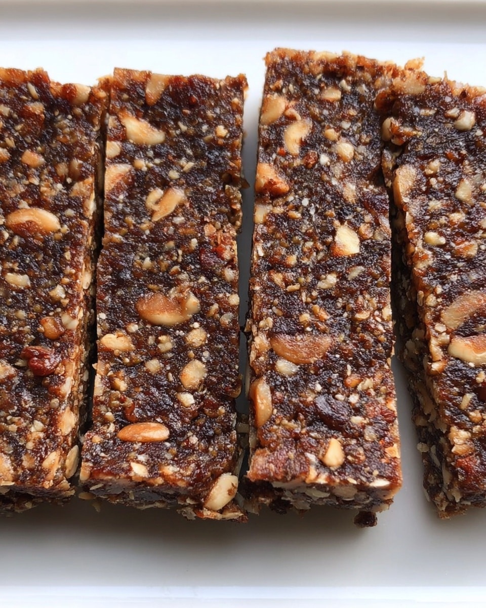 Large white rectangular baking pan filled with an uncut, dense homemade chocolate and nut energy bar slab, showcasing a rich dark brown surface studded evenly with chopped nuts and oats, glossy and textured, photographed from above on a white marble countertop with natural lighting, styled as a hero food magazine shot, photo taken with an iphone --ar 4:5 --v 7