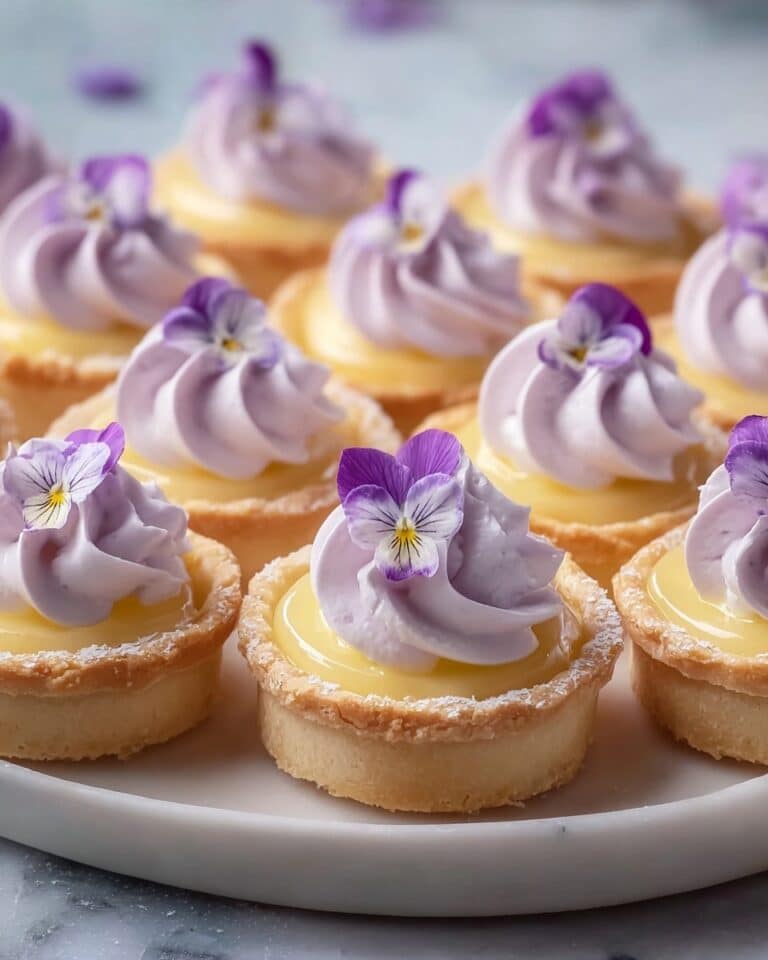 Mini Lemon Tart with Lilac Meringue Recipe