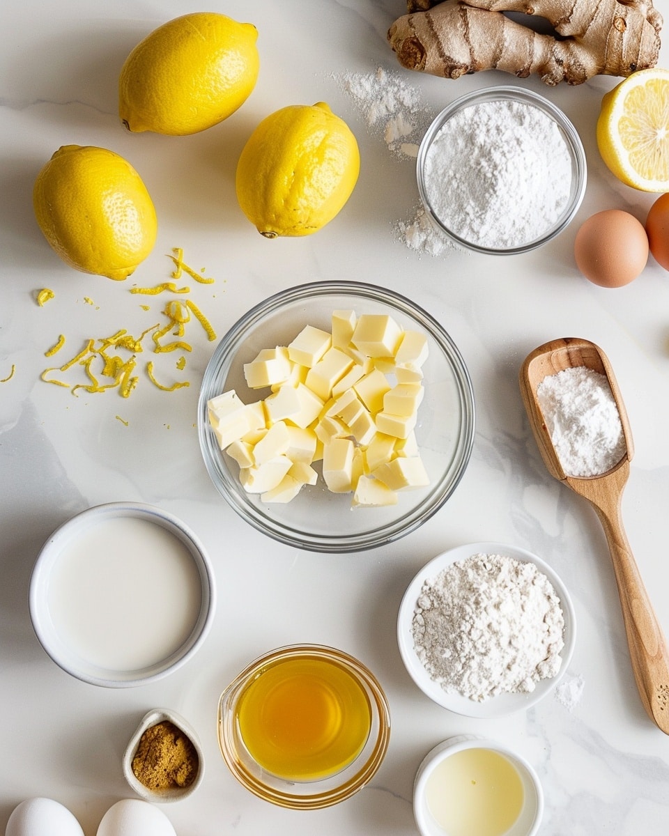 Single white plate showcasing one lemon-shaped sandwich cookie with a smooth, creamy white filling visible between two golden-yellow cookie layers, accented with delicate green leaf-shaped dough decorations, close-up angle emphasizing the soft texture of the filling and the subtle crumb of the cookie, placed on a white marble surface with natural lighting, styled like a food blog individual serving, photo taken with an iphone --ar 4:5 --v 7