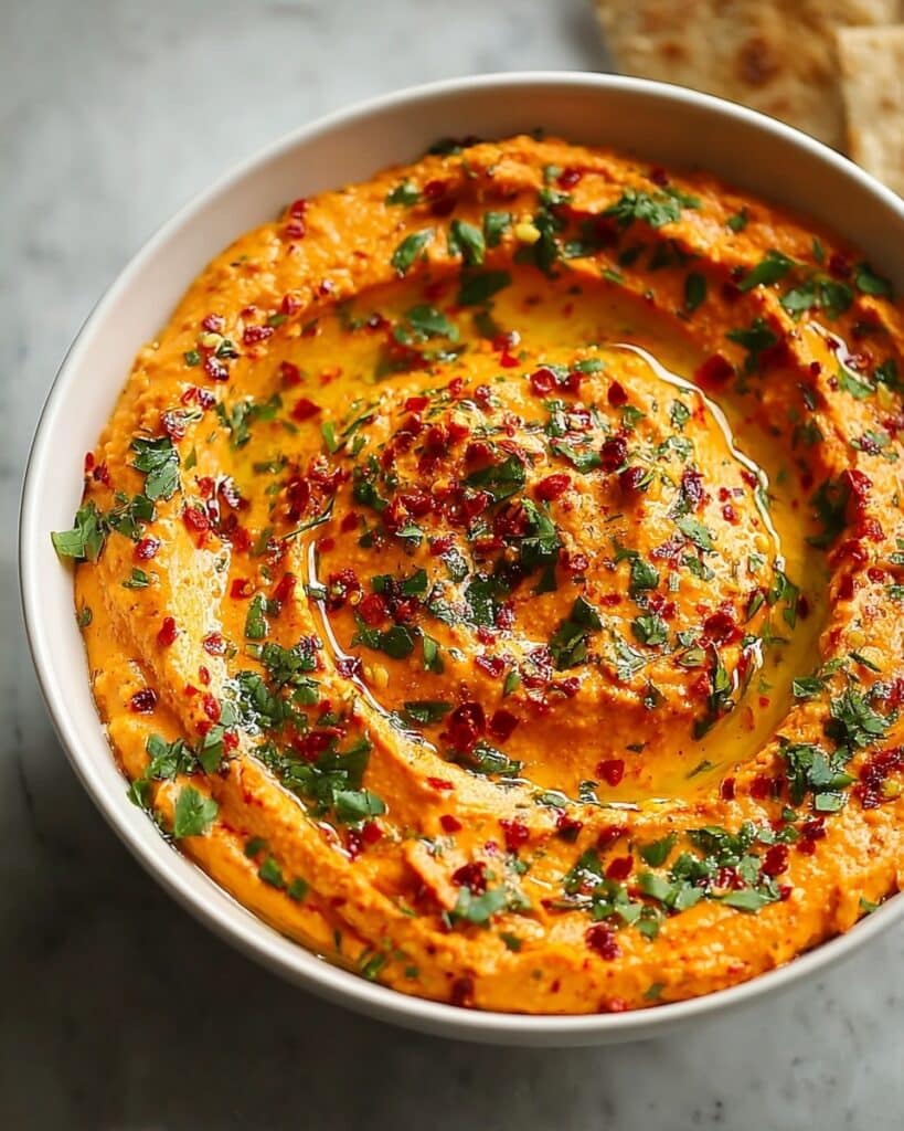 Creamy Red Bell Pepper Walnut Dip Recipe