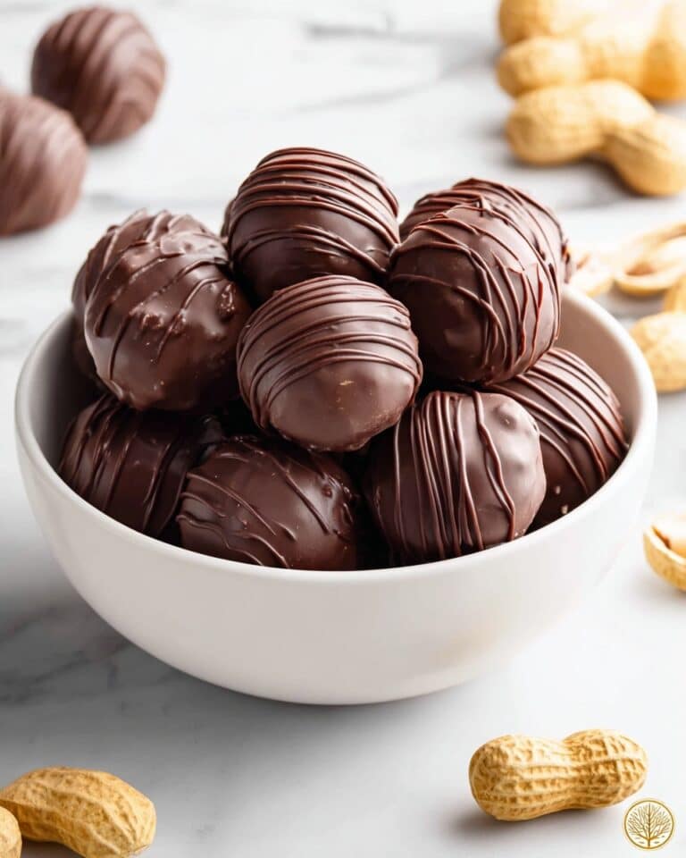 Peanut Butter Rice Krispies Balls with Chocolate Coating Recipe