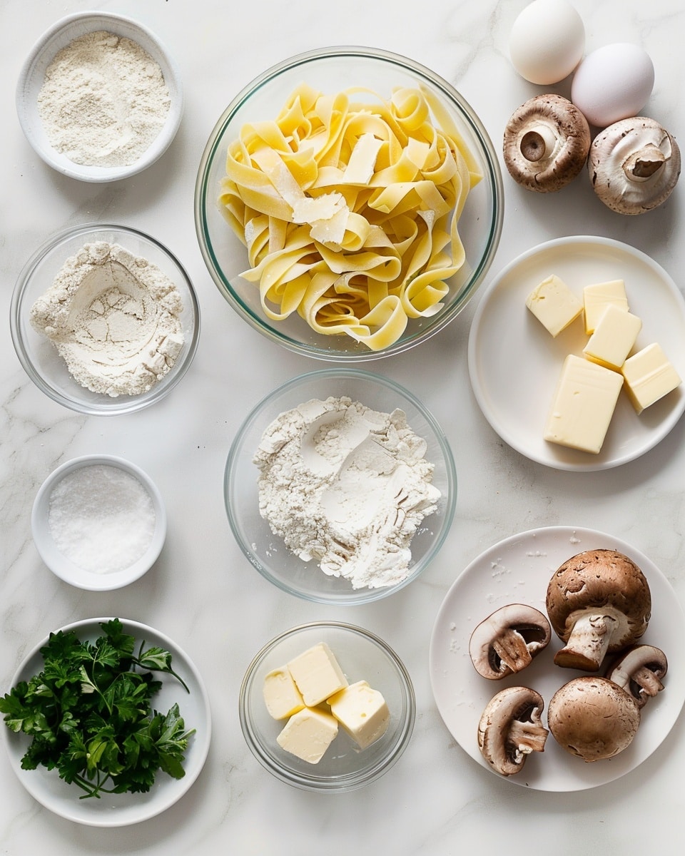 Single white shallow bowl featuring a close-up of a plated serving of creamy mushroom fettuccine pasta with tender sautéed mushroom slices nestled among thick fettuccine noodles coated in a rich, velvety sauce, sprinkled lightly with finely grated parmesan and chopped fresh herbs, the pasta elegantly twirled around a fork resting on the edge of the bowl, all set on a white marble surface under natural lighting, styled food blog shot showing inviting textures and layers, photo taken with an iphone --ar 4:5 --v 7