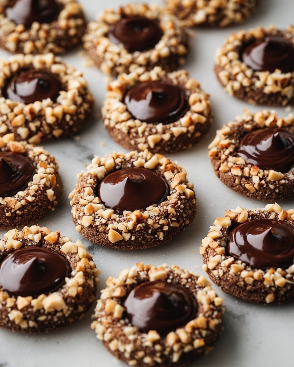 Chocolate Hazelnut Thumbprint Cookies Recipe
