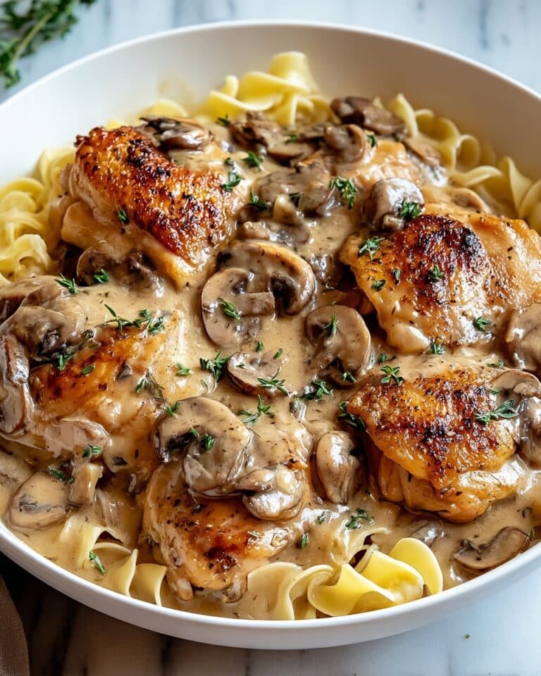 Creamy Chicken Asiago Mushroom Sauce Recipe