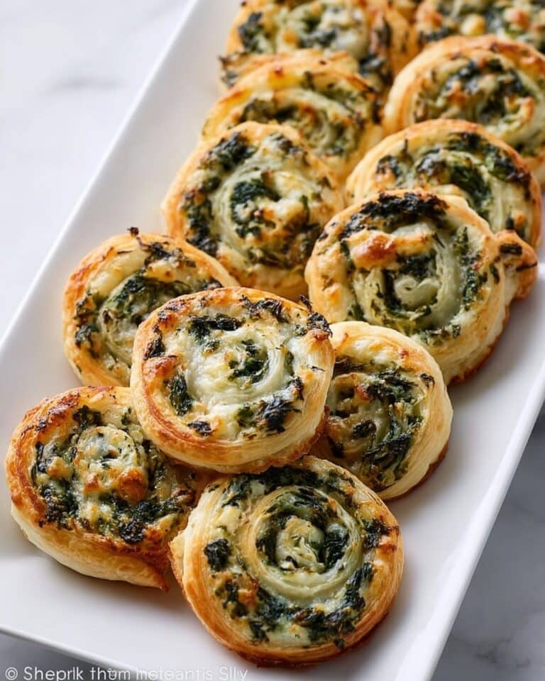 Spinach and Feta Puff Pastry Pinwheels Recipe