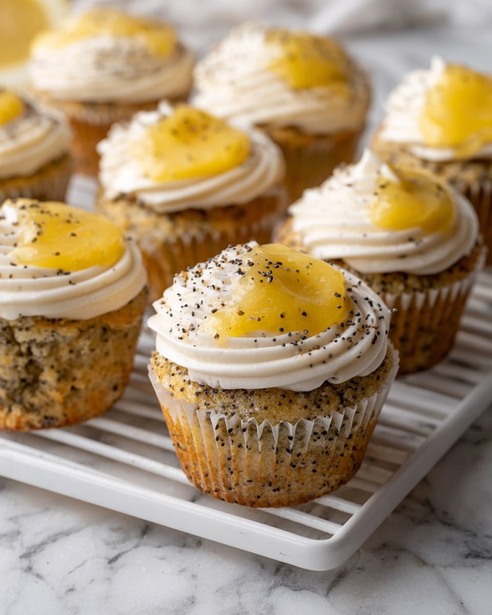 Small Batch Vegan Lemon Poppy Seed Cupcakes with Lemon Curd Recipe