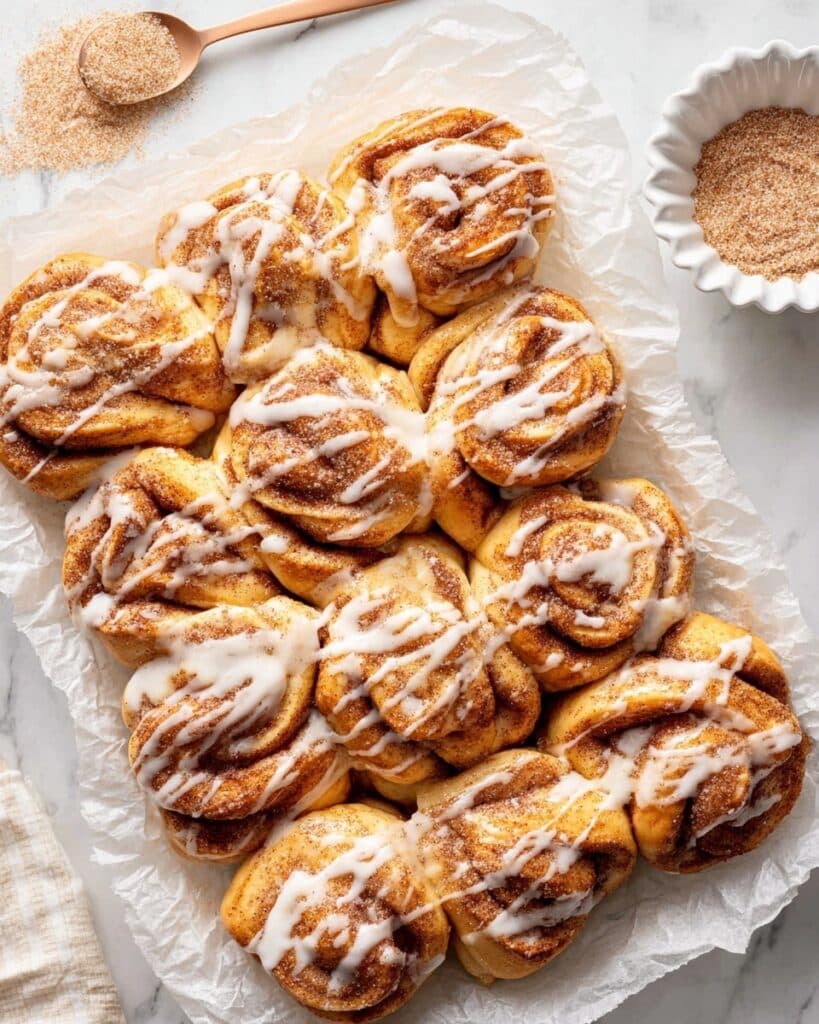 30-Minute Cinnamon Sugar Knots with Creamy Vanilla Icing Recipe