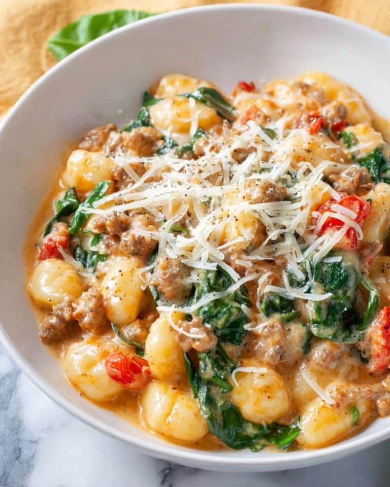 Easy One Pot Creamy Sausage Gnocchi Recipe